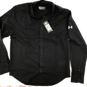 Under armour long sleeve button up large active